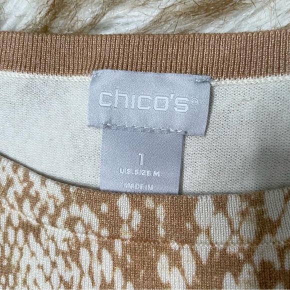 Chico’s neutral Reptile Bateau sweater - Picture 4 of 10